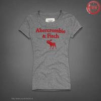 dames abercrombie fitch korte tees logo grijs rood Store Amsterdam 1fbyx865